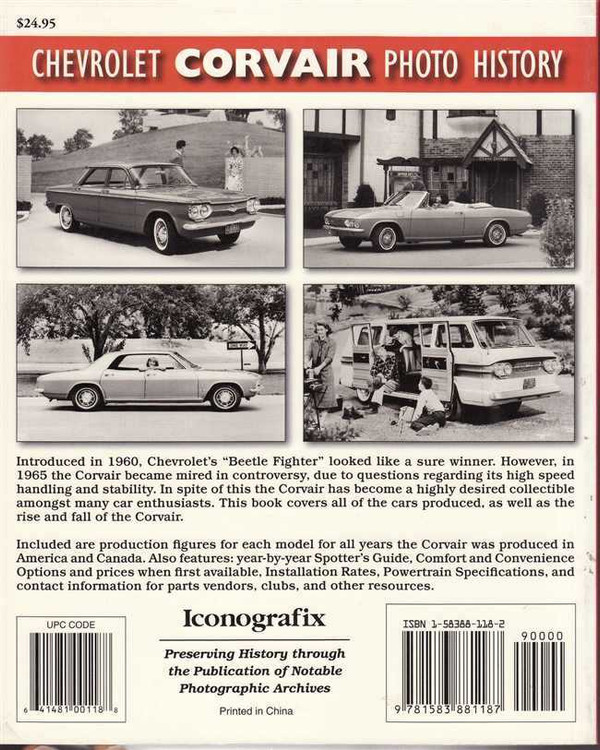 Chevrolet Corvair Photo History Chevrolet Corvair Photo History