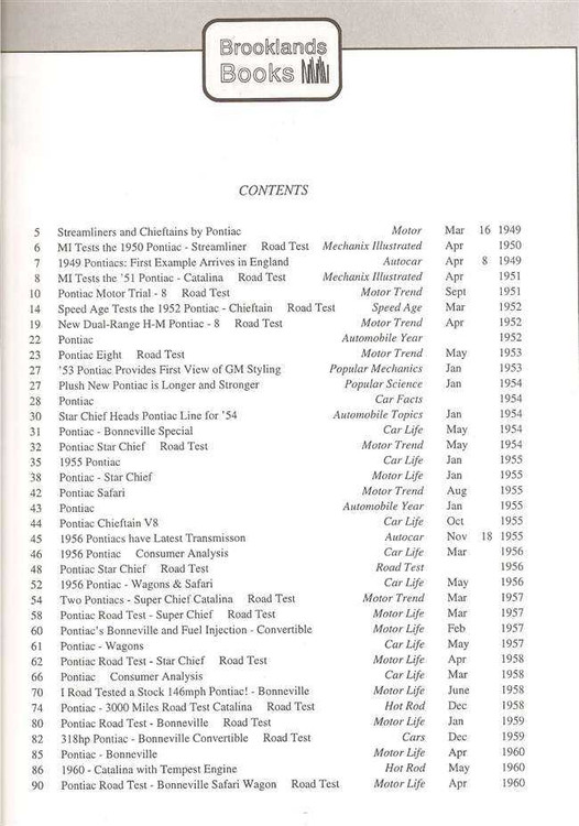 Pontiac 1949 - 1960 Pontiac 1949 - 1960