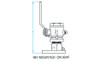 GROCO 1-1/4" NPT Bronze In-Line Ball Valve IBV-1250