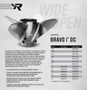 Mercury Racing Bravo 1 OC 4-Blade Stainless Steel, 14.75" X 26.5", RH 48-8M0129148