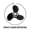 Black Diamond for Standard 40-60 HP Outboard (10.25" x 14") RH Propeller QA2082X