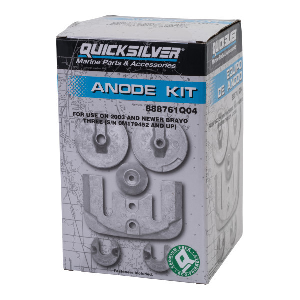 Aluminum Anode Kit For MerCruiser Bravo III Drives - Corrosion Resistant Replacement For Saltwater Use