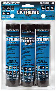 Mercury Quicksilver Extreme Grease - 3 Pack Of 3oz Cartridges (Part 92-8M0071837)