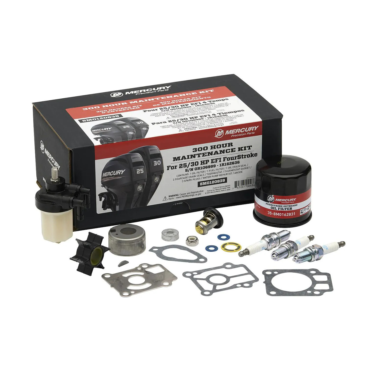 日立　OSP-7.5M6ARN2用　メンテナンスキット OEM Quicksilver/Mercury Service Kit- 300 Hours 8M0120839
