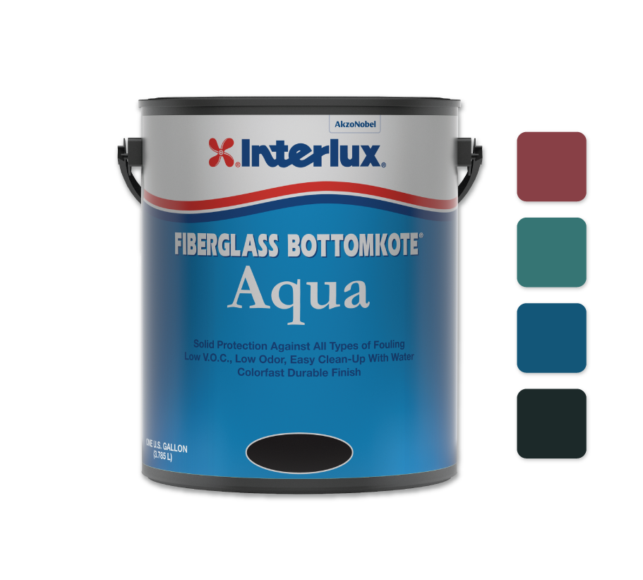 Interlux Bottomkote Aqua Fiberglass Antifouling Bottom Paint ...