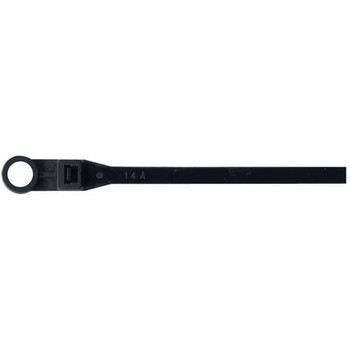 Seachoice Black Nylon Tie W/Hole 8 (100Pk) 14171