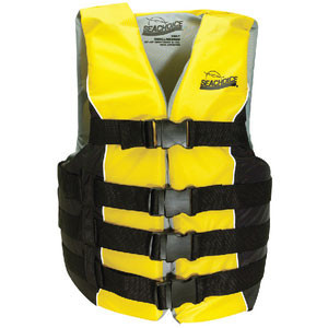 Seachoice Black/Yellow 4 Belt Vest-Sm/Md 86410