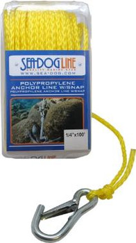 Sea-Dog Line Anchorline Poly 1/4X50'Yel1/Pk 304206050Yw-1
