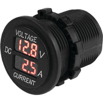 Sea-Dog Line Round Digital Voltage/Ampmeter 421625-1