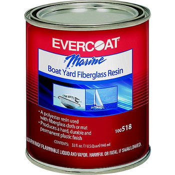 Evercoat Marine Boat Yard Fiberglass Resin Quart with Wax 100518