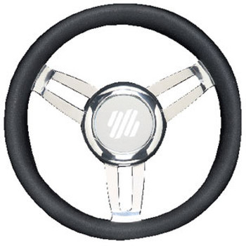 Uflex Steering Wheel Black Vinyl Chrom Foscarivchb