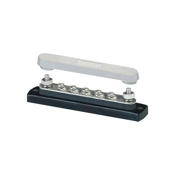 Blue Sea 2300 2300, 150 Ampere Common BusBar 10 x #8-32 Screw Terminal w/Cover