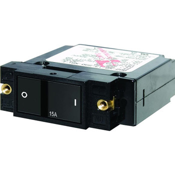 Blue Sea 7401 Single Pole Small Case 2 Flat Rocker Circuit Breaker - 8 Amp