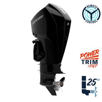 New Mercury 200XL FourStroke 4.8" 1.85  25" Shaft Power Trim & Tilt Remote Outboard 12000009A