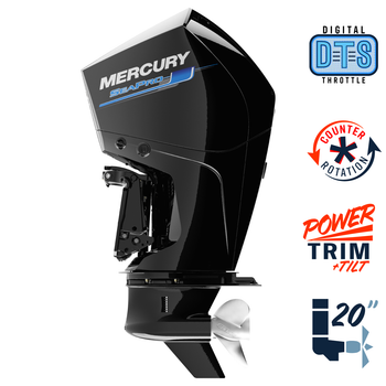 New Mercury 250CL SeaPro DTS 5.44" 1.75  20" Shaft Power Trim & Tilt Outboard 12500038A