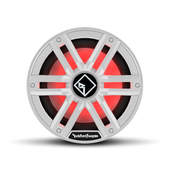 Rockford Fosgate M2 12" DVC 2 Ohm Color Optix Sealed Enclosure Marine Subwoofer White/Stainless M2D2-12S