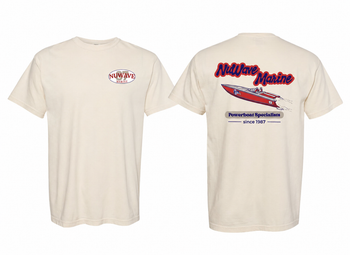 1987 NuWave Marine PowerBoat Specialists Cream Vintage Comfort Colors T-Shirt