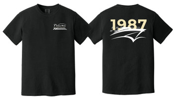 40 Years NuWave Marine 1987 Black Vintage Comfort Colors T-Shirt