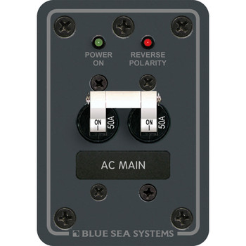 Blue Sea 8079 AC Main Only Circuit Breaker Panel - White Switches