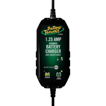 Battery Tender 6V/12V, 1.25A Selectable Battery Charger - 022-0211-DL-WH