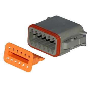 Pacer Deutsch DT Plug & Wedge Lock Kit - 12 Position - 5 Pack - TDT06-12S-5