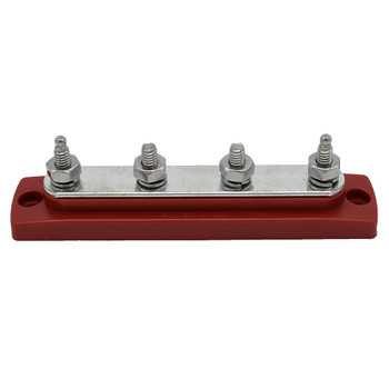 Bluewater Common Stud Busbar 4 Gang - Red - 312303-B-025