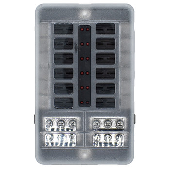 Bluewater 12 Position Fuse Block w/LEDs - 3200-0001-012