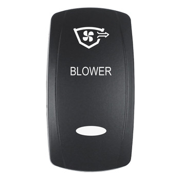 Pacer Actuator - 'BLOWER' f/V Series Contura Switches - Black - Laser Etched (Top/Bottom Light) - EV2LE-BLWR