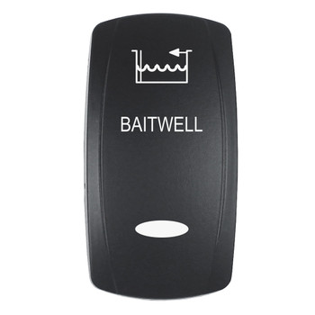 Pacer Actuator - 'BAITWELL' f/V Series Contura Switches - Black - Laser Etched (Top/Bottom Light) - EV2LE-BTWL