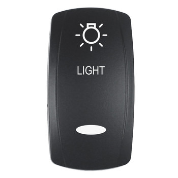 Pacer Actuator - 'LIGHT' f/V Series Contura Switches - Black - Laser Etched (Top/Bottom Light) - EV2LE-LT