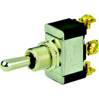 BEP SPDT Chrome Plated Toggle Switch - (ON)/OFF/(ON) - 1002004