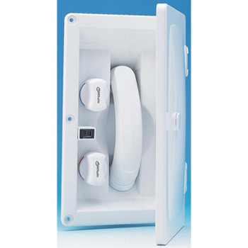 Whale Marine RT2658 White "Swim 'N' Rinse" Transom Shower w/ Hot/Cold Mixer & Cover