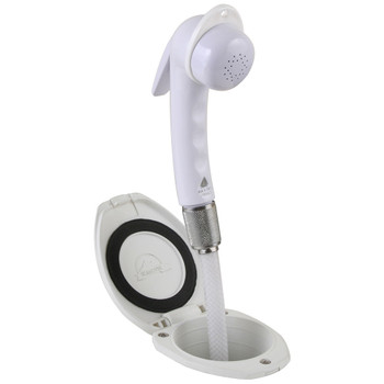 Scandvik Recessed Shower w/6' White Hose - Euro Trigger Sprayer - 12107P