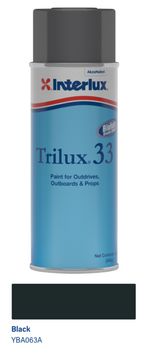 Interlux Trilux 33 Aerosol Aluminum Paint- Black- 12oz YBA063A/16