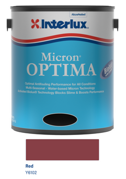 Interlux Micron Optima Water-Based Bottom Paint- Red- Gallon YBA953KIT/1 Interlux Micron Optima Water-Based Bottom Paint- Red- Gallon YBA953KIT/1
