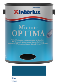 Interlux Micron Optima Water-Based Bottom Paint- Blue- Gallon YBA973KIT/1 Interlux Micron Optima Water-Based Bottom Paint- Blue- Gallon YBA973KIT/1