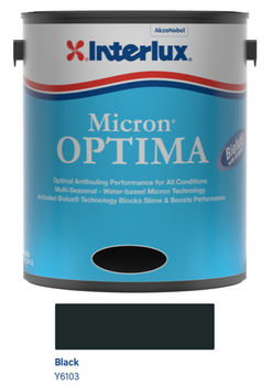 Interlux Micron Optima Water-Based Bottom Paint- Black- Gallon YBA993KIT/1