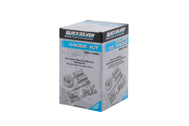 OEM Quicksilver/Mercury Anode Kit - L6 Verado 350HP - Aluminum 97-8M0116589