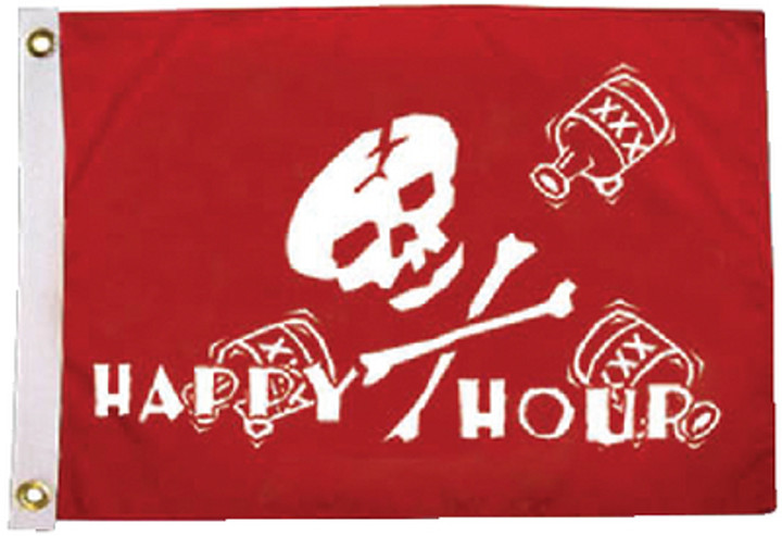 Taylor Flag Happy Hour Pirate 12X18 1798