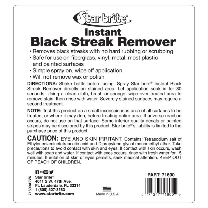 Starbrite Instant Black Streak Remover Gallon 71600