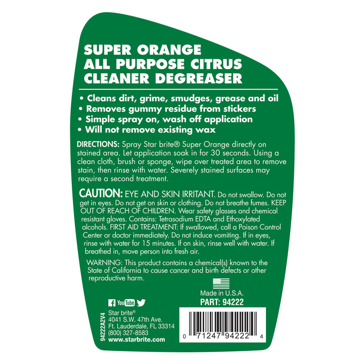 Starbrite Super Orange Degreaser 22 Oz 94222