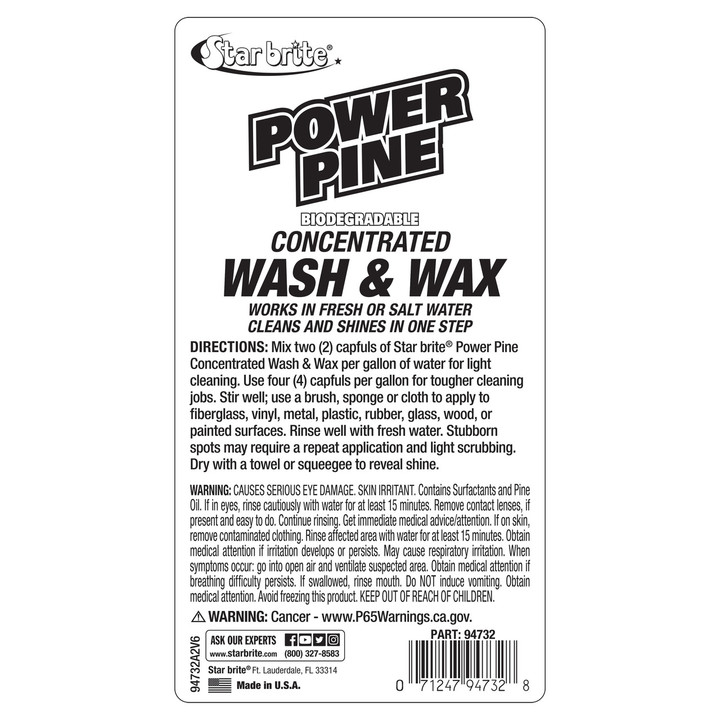 Starbrite Wash & Wax-Power Pine 32 Oz 94732