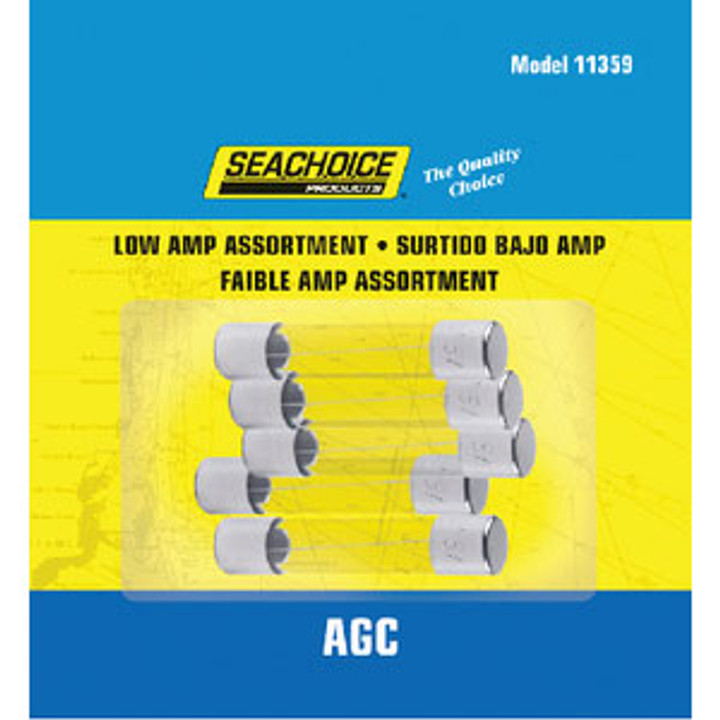 Seachoice 5Pc Low Amp Agc Glass Fuses Sc11359