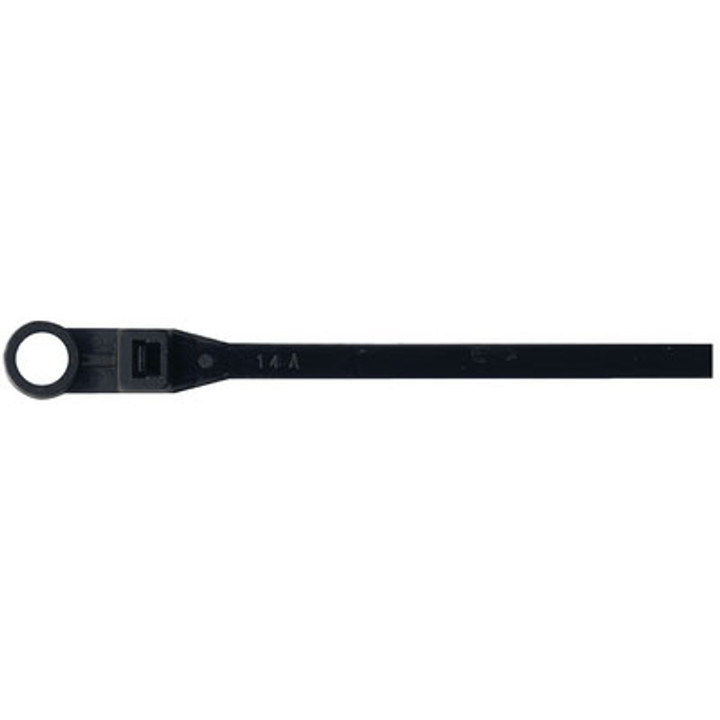 Seachoice Black Nylon Tie W/Hole 8 (100Pk) 14171