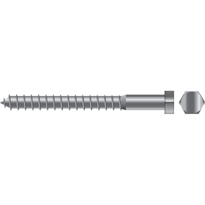 Seachoice 3/8 x 3 1/2 Lag Screw SS 10/Bg Sc1282