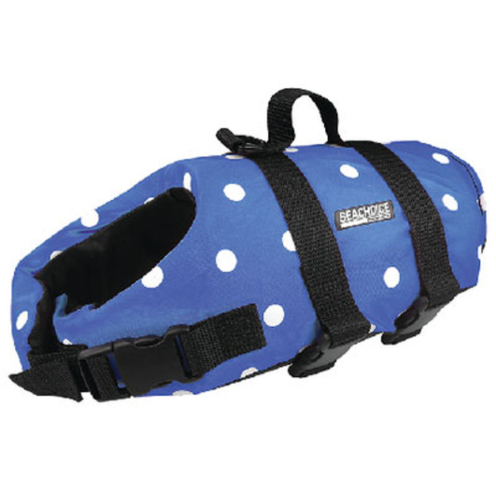 Seachoice Dog Vest Blue Polka Xtra Small Dv-XS-86270