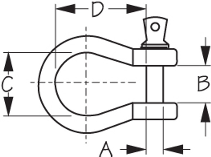 Sea-Dog Line Galvanized Anchor Shackle-3/8 147810