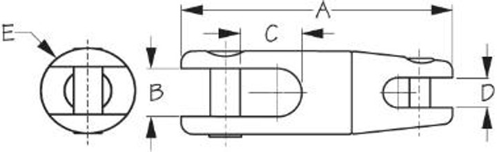 Sea-Dog Line Anchor Swivel SS 1/4 - 5/16" 182608-1