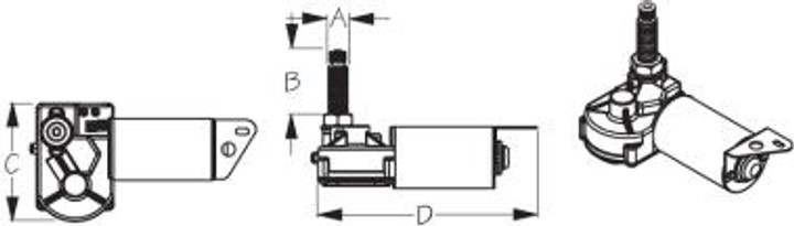 Sea-Dog Line MRV Wiper Motor (Black) 412111B-3