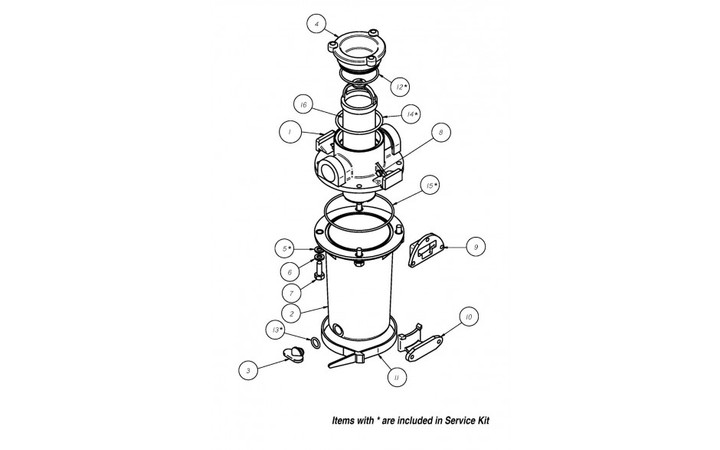 GROCO ARG-1500 Series 1-1/2" Raw Water Strainer w/Non-Metallic Plastic Basket ARG-1500-P